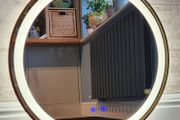 LED Bathroom Mirror Defogger Gold Dual Light