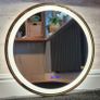 LED Bathroom Mirror Gold 60cm Antifog Dual LED Image 4