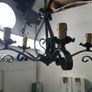 5 Lamp Black Iron Look Metal Ceiling Light Image 3