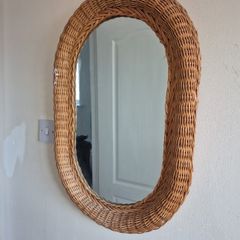 wicker mirror