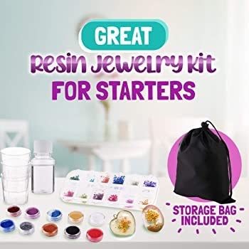 Jewelry Making Kit - Resin Kits for Beginners with Molds and Resin Making Supplies - Silicone Casting Mold, Tools Set and Clear Epoxy Resin for DIY Jewelry Craft (FREE SHIPPING)
