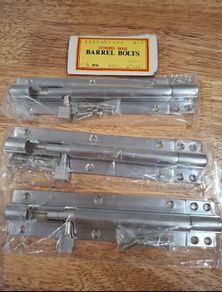 3x Barrel bolts