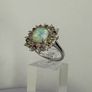 Ethiopian Opal, White Zircon Multi-Tourmaline Cosmo Ring Image 7
