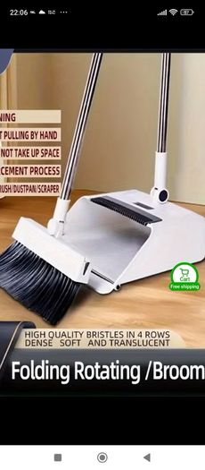 4 in 1 broom and dustpan set