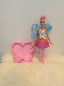 Barbie pull string bubble machine and tray