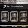 LED Bathroom Mirror For Over Sink, 45 x 60cm Electric Vanity Mirror With Backlit Lights For Shower Shaving, Wall Mounted Dimmable 3 Color Lighting, IP54, Vertically Only Image 3