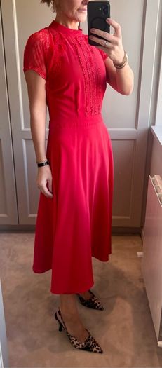 Red party dress