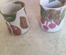 Set Of 2 Small Vessel By Conwy Pottery.