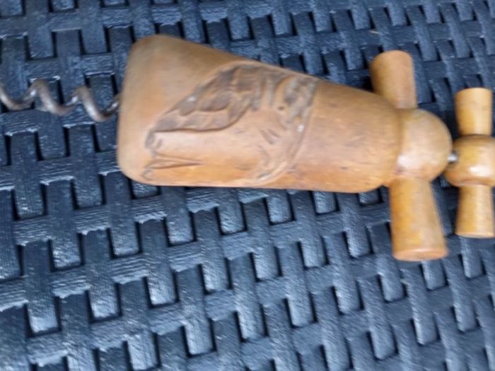 Wooden Vintage Elephant Cork Screw