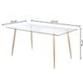Modern Nordic Dining Set + 4 chairs white Image 4