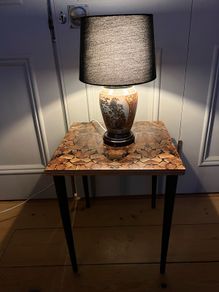 Vintage Japanese Satsuma table lamp