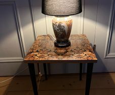 Vintage Japanese Satsuma table lamp