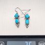 Vintage 925 Sterling Silver & Turquoise Tribal Earrings Image 9