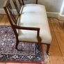 victorian small upholstered bench / sofa Image 8