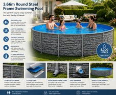 Round Steel Frame Swimming Pool