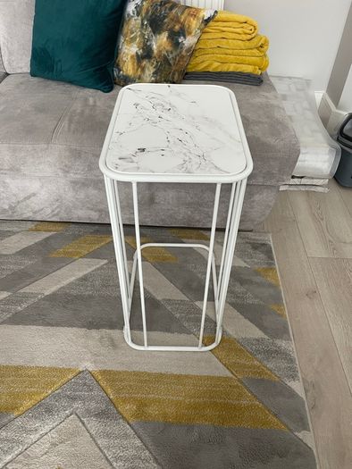 White Sofa Side Table