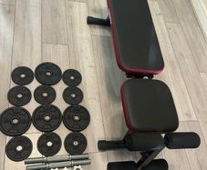 Incline weight bench and dumbbell set