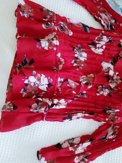 NY Collection Red Floral Blouse - Size 12