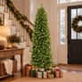 8FT/2.4m Slim Pre-Lit Artificial Pencil Christmas Tree with Lights Image 3