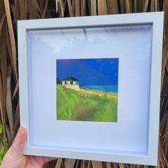 Small Framed Rosslare Strand Beach Wexford Print Wall Art
