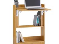 main image for ad Folding Desk with Shelves Space Saving Computer Table Laptop Workstation