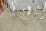 SET OF 3 Marquis By Waterford Vintage LARGE Brandy Crystal Glasses Snifter .