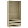 Wardrobe Sonoma Oak 100x50x200 cm Chipboard Image 2