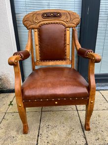 wood armchair vintage