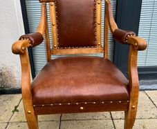 wood armchair vintage