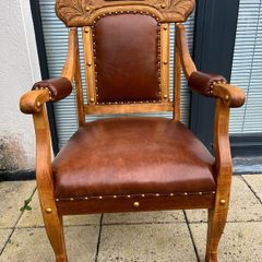 wood armchair vintage