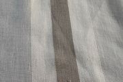 11 metres of 100% linen double width or 22metres of single width  herringbone stripe fabric