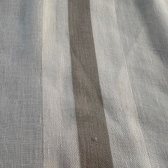 11 metres of 100% linen double width or 22metres of single width  herringbone stripe fabric