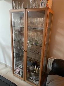 Glass cabinet height 74 inches