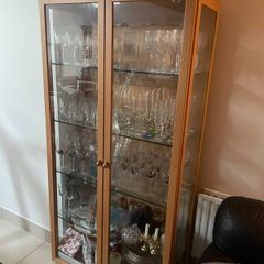 Glass cabinet height 74 inches