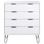 Drawer Cabinet White 76.5x39.5x90.3 cm Solid Pine Wood Image 3