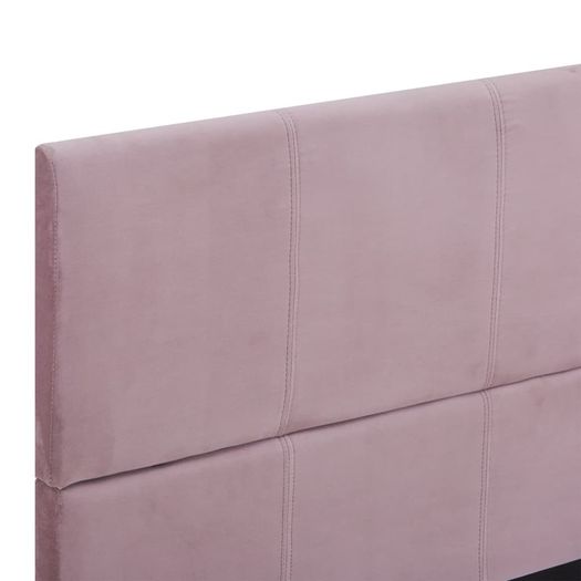 Bed Frame Pink Fabric 150x200 cm