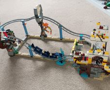 Lego compatible rollercoaster