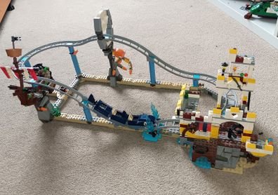 Lego compatible rollercoaster