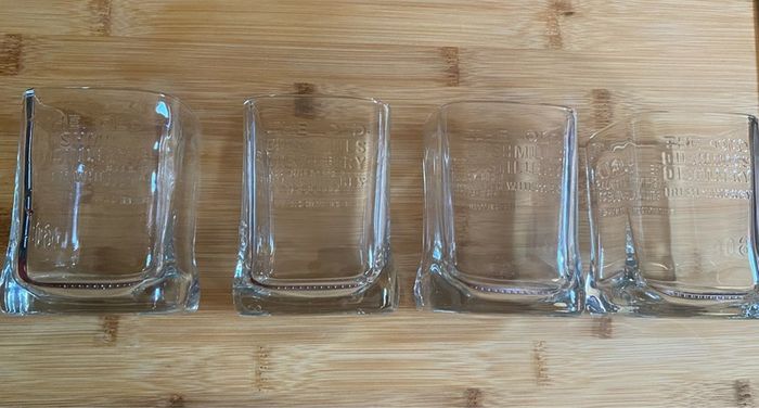 Bushmills whiskey glasses set of 4 brand new