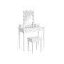 Dressing table with LED Bulbs  glass top and stool Hollywood style mirror Image 2