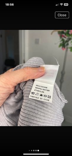 jumper grey vneck drawstring front jumper Bnwt