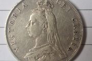 1890 Victoria Double Florin Jubilee Head silver