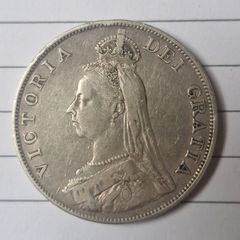 1890 Victoria Double Florin Jubilee Head silver