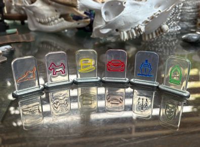 Set of 6 Monopoly Revolution Board Game 2010 Movers Tokens Replacement