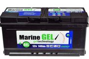 Gel battery, 140 Ah, boat battery, 12 V, supply battery, starter battery.