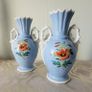 Antique pair of hand painted vases Image 2