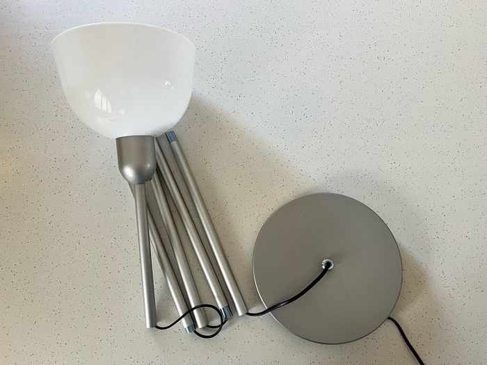 IKEA HEKTOGRAM Floor Lamp | Silver & White