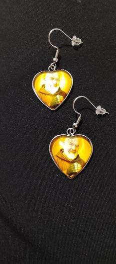 St Padre PIO Cabochon glass pendant