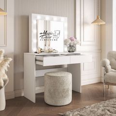 Monique Vanity table with Hollywood mirror LED