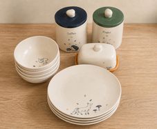 Brand new  & Kensington Woodland ceramic kitchen and tableware set.